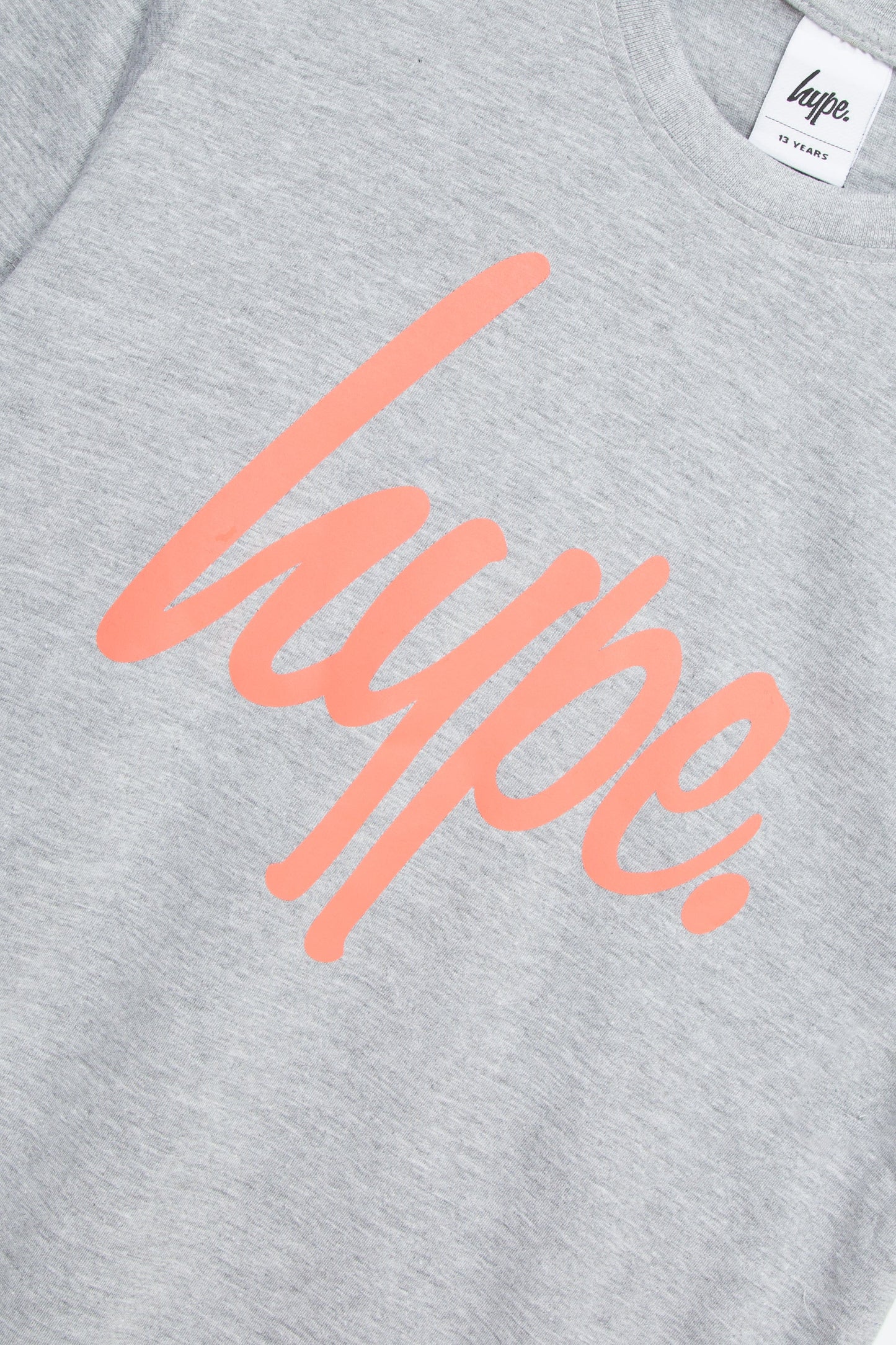 HYPE GREY & PEACH SCRIPT GIRLS T-SHIRT & LEGGINGS SET