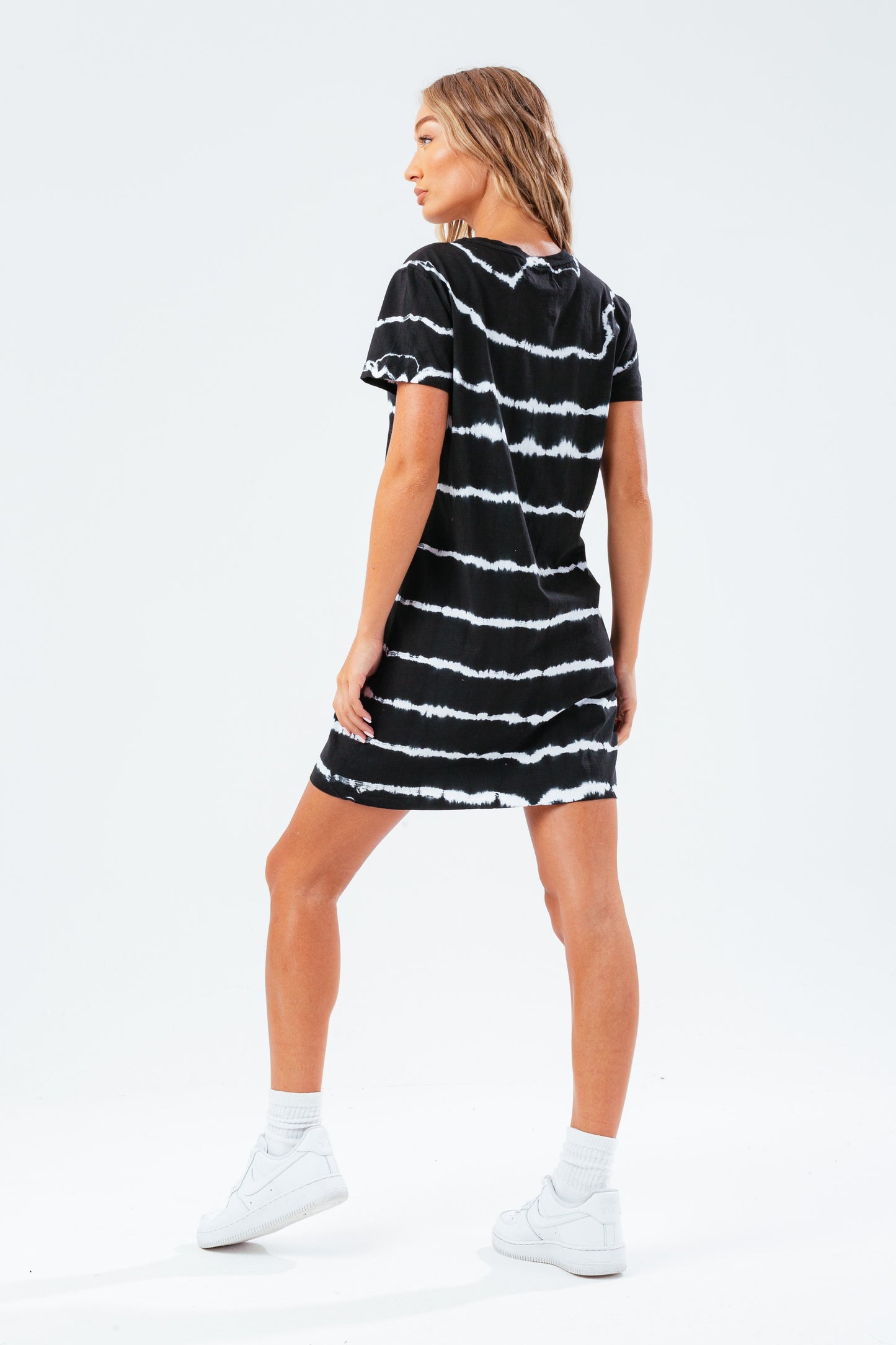 HYPE DYE STRIPE WOMEN'S TEE DRESS