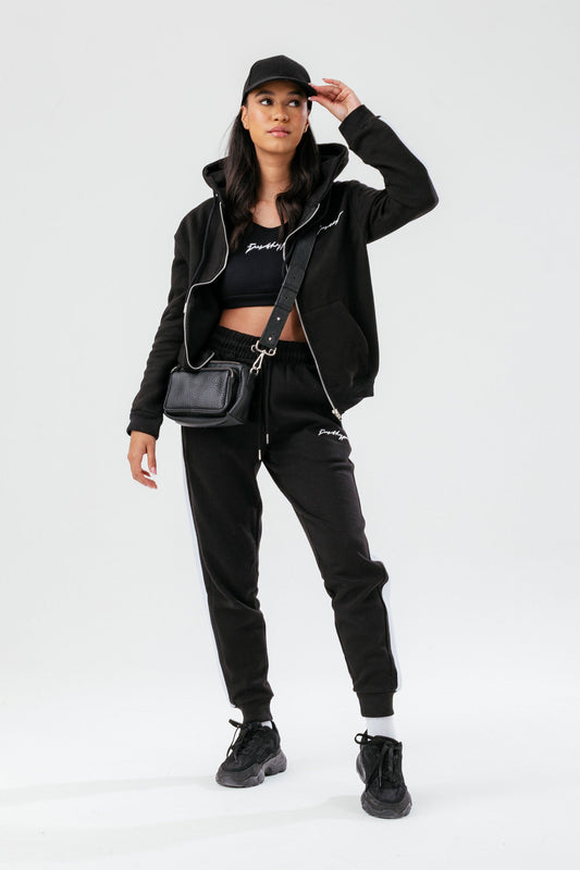 HYPE BLACK ZIP WOMEN'S TRACKSUIT SET