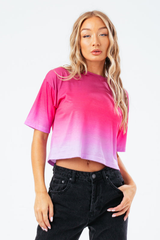 HYPE RASPBERRY FADE OVERSIZED WOMEN'S T-SHIRT