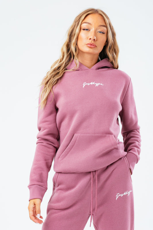 HYPE DUSTY BERRY SCRIBBLE WOMEN'S HOODIE