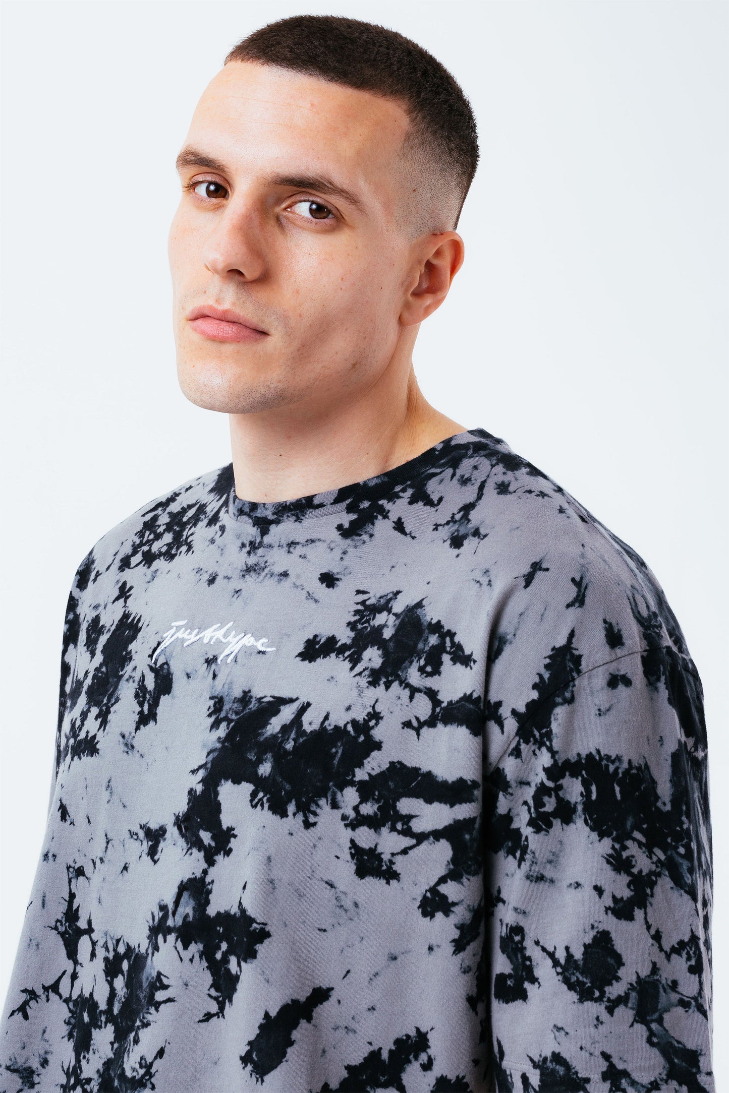 HYPE GREY ACID WASH MEN'S T-SHIRT