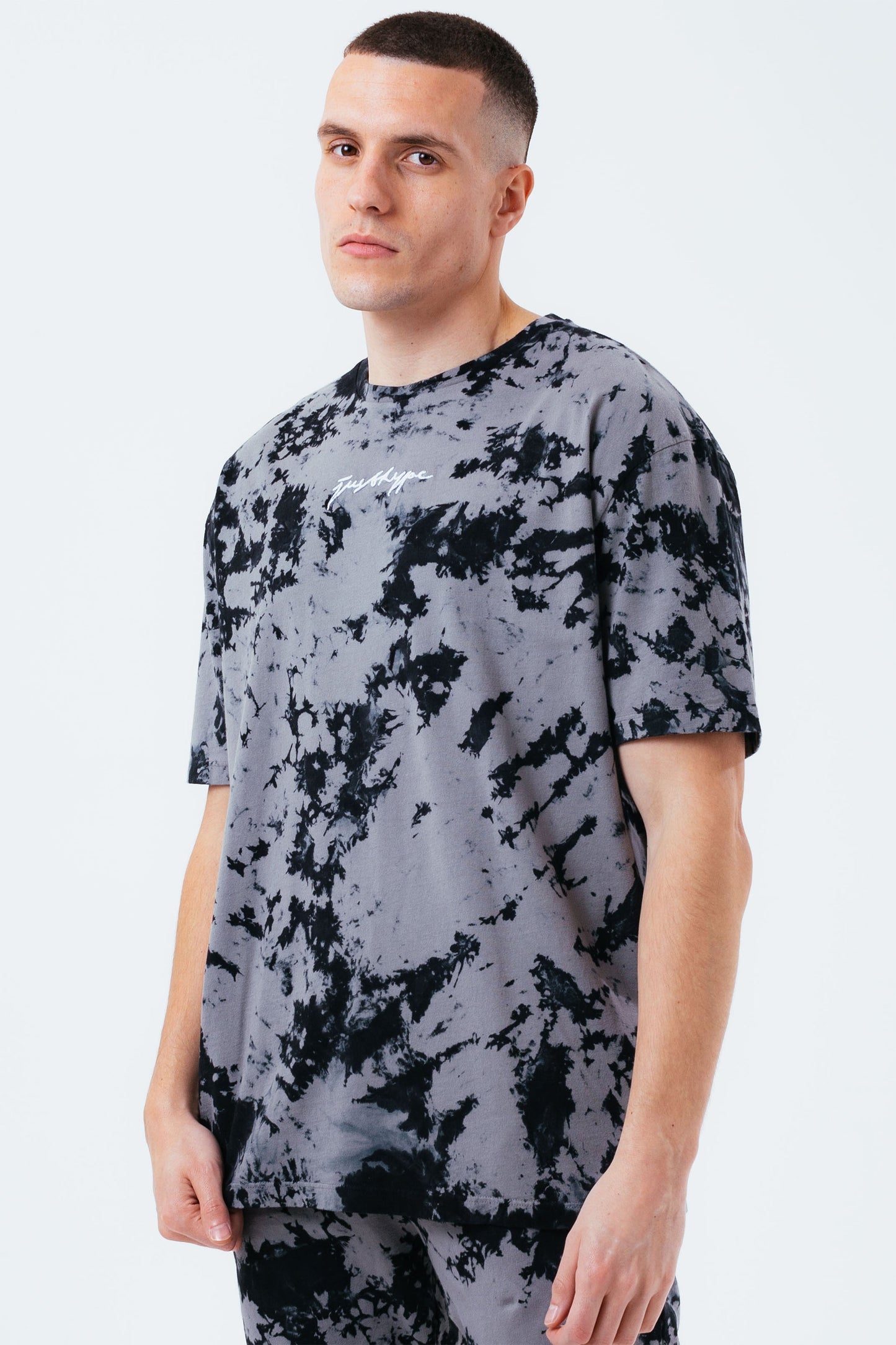 HYPE GREY ACID WASH MEN'S T-SHIRT