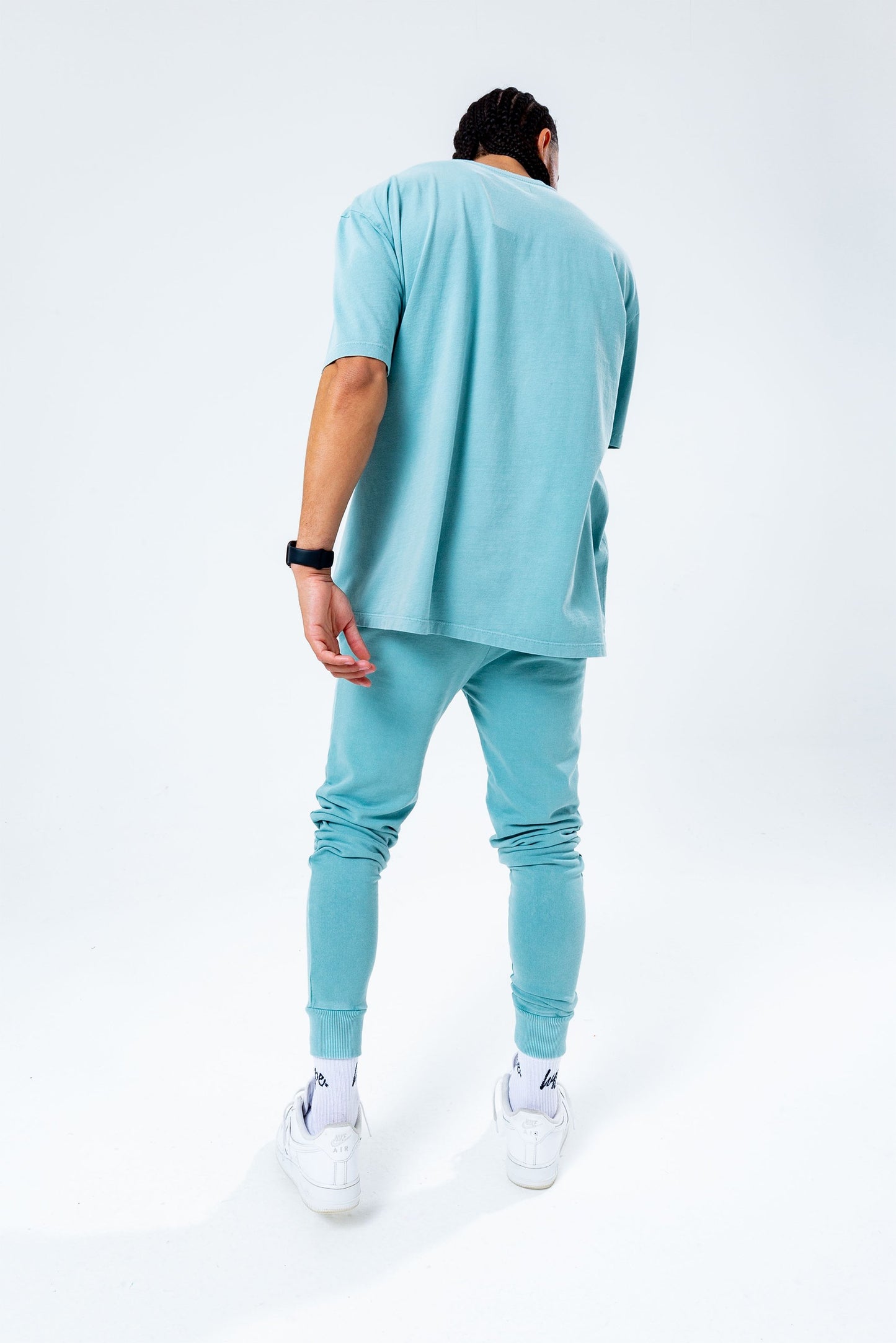 HYPE TEAL OVERSIZED ACID WASH MEN'S T-SHIRT