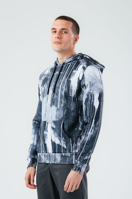 HYPE BLACK SPRAY MEN'S HOODIE