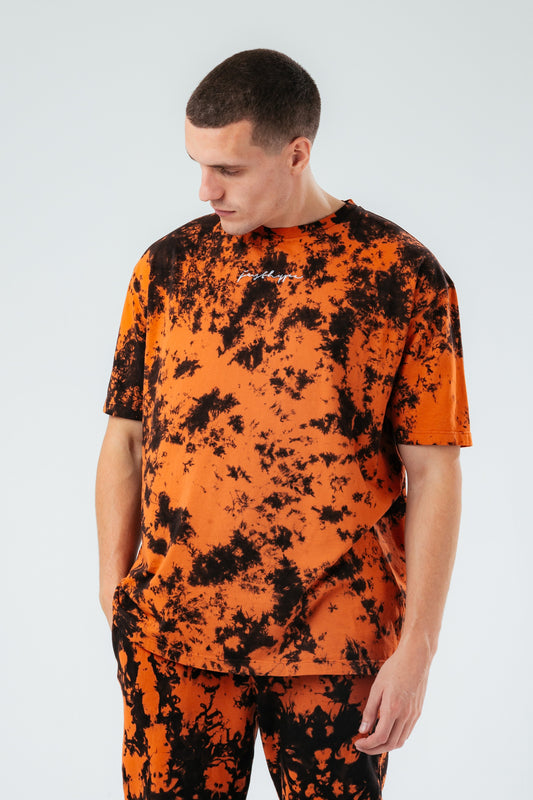 HYPE BURNT ORANGE DYE OVERSIZED MEN'S T-SHIRT