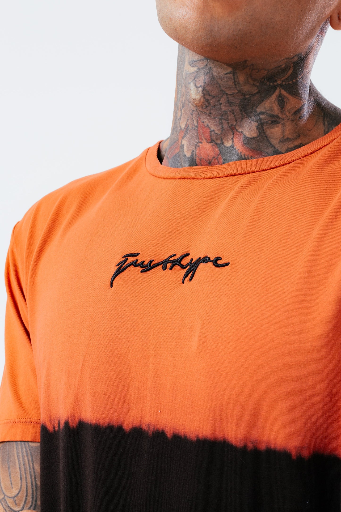 HYPE BURNT ORANGE FADE MEN'S T-SHIRT