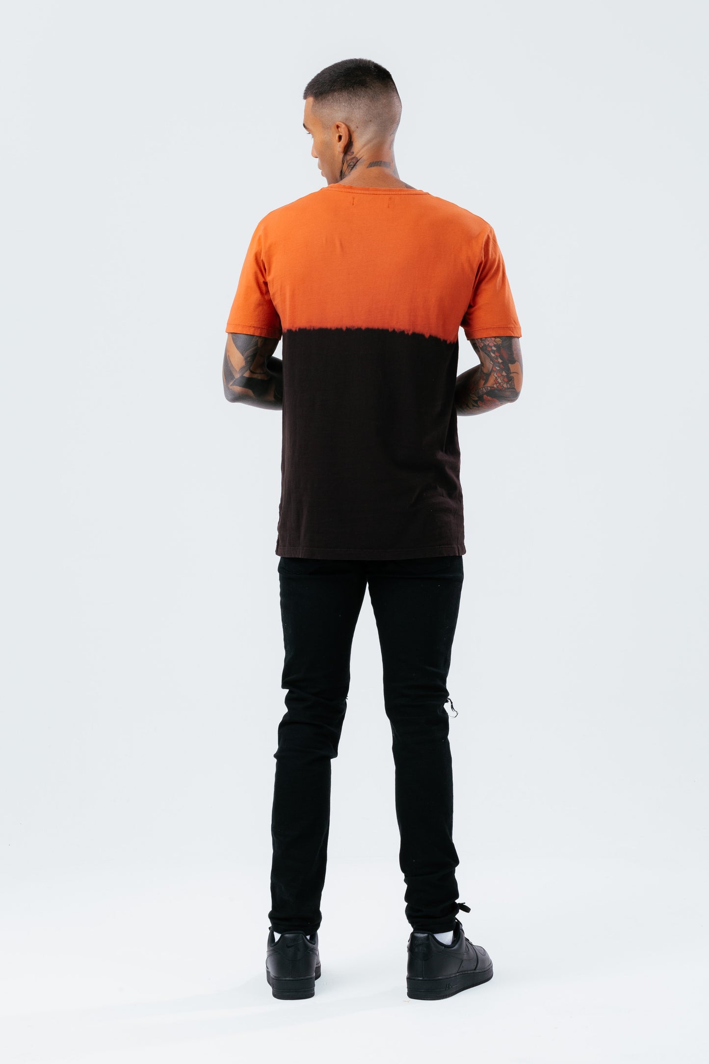 HYPE BURNT ORANGE FADE MEN'S T-SHIRT