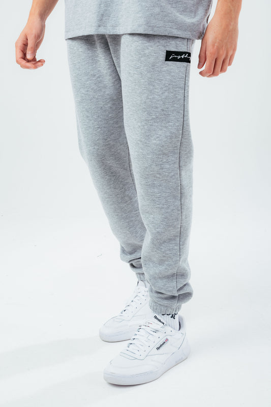 HYPE GREY MARL OVERSIZED MEN'S JOGGERS