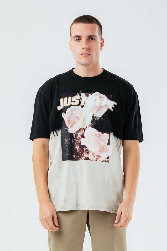 HYPE ROSE FIRE OVERSIZED MEN'S T-SHIRT