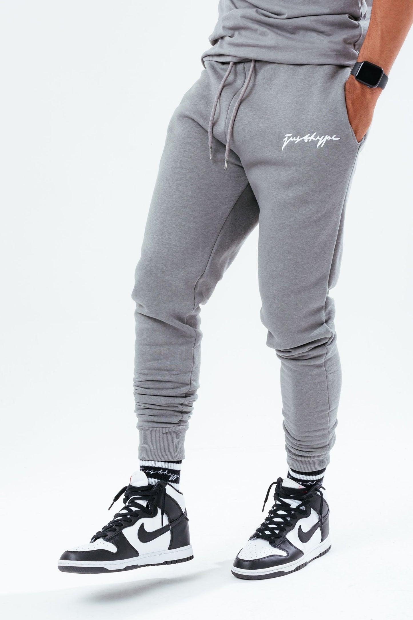 HYPE OLIVE WHITE SCRIBBLE MEN'S JOGGERS