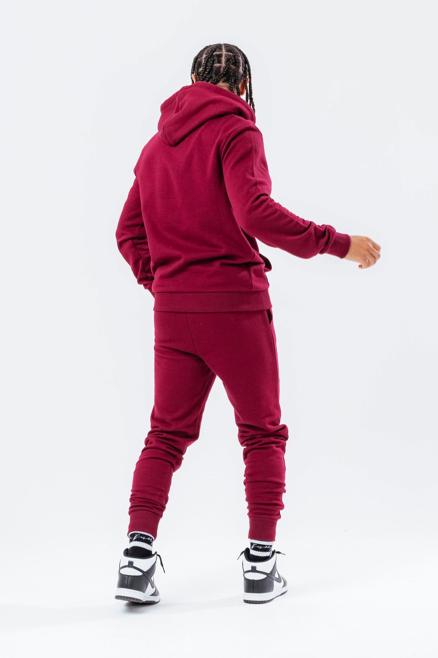 HYPE BURGUNDY MEN'S TRACKSUIT SET