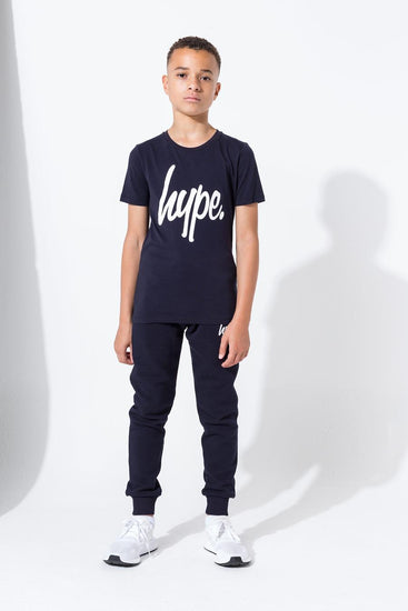 Hype Navy Script Kids T-Shirt