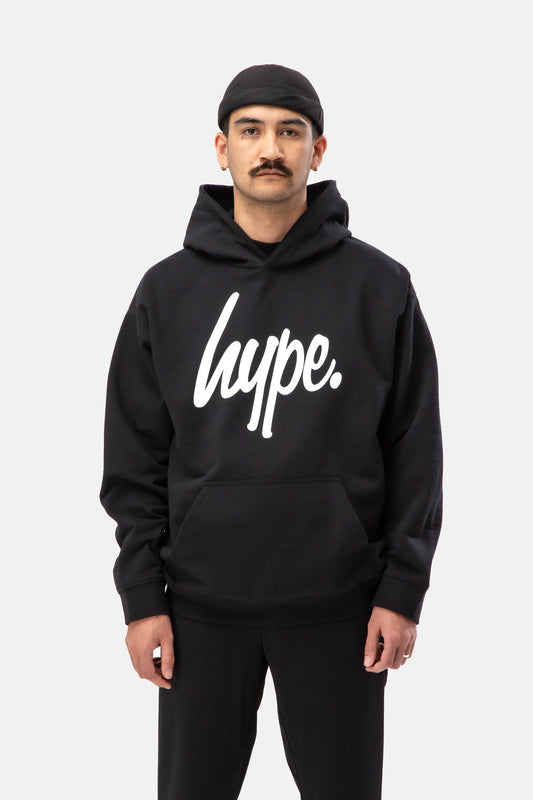 HYPE ADULTS BLACK SCRIPT HOODIE