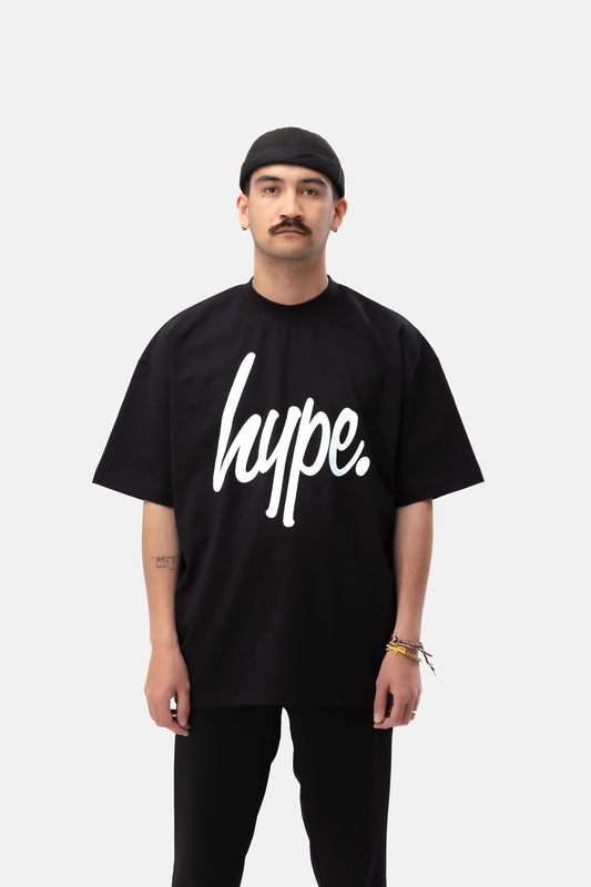 HYPE ADULTS BLACK SCRIPT T-SHIRT